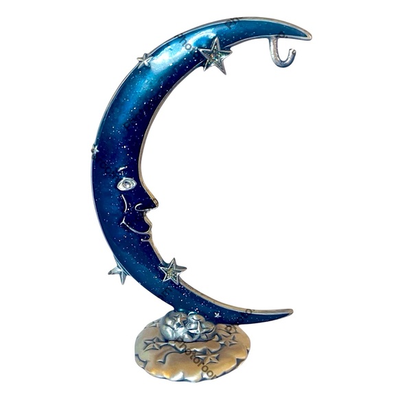 Beautiful Blue an Silver Moon Hanger - Picture 1 of 4